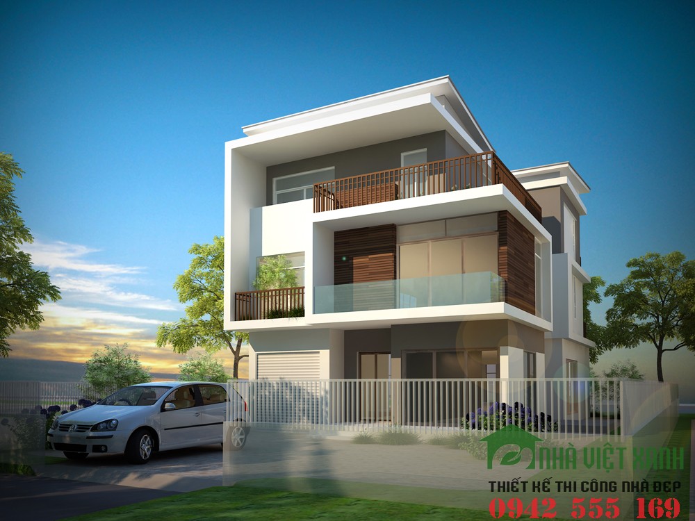 Mẫu biệt thự phố đẹp hiện đại