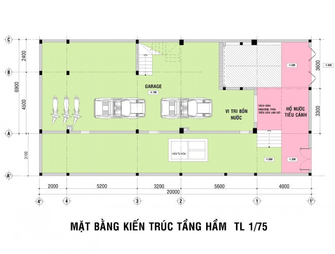 Thiết kế nhà phố với vườn cây bao quanh