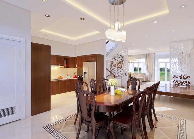 Thiết kế nhà phố với vườn cây bao quanh